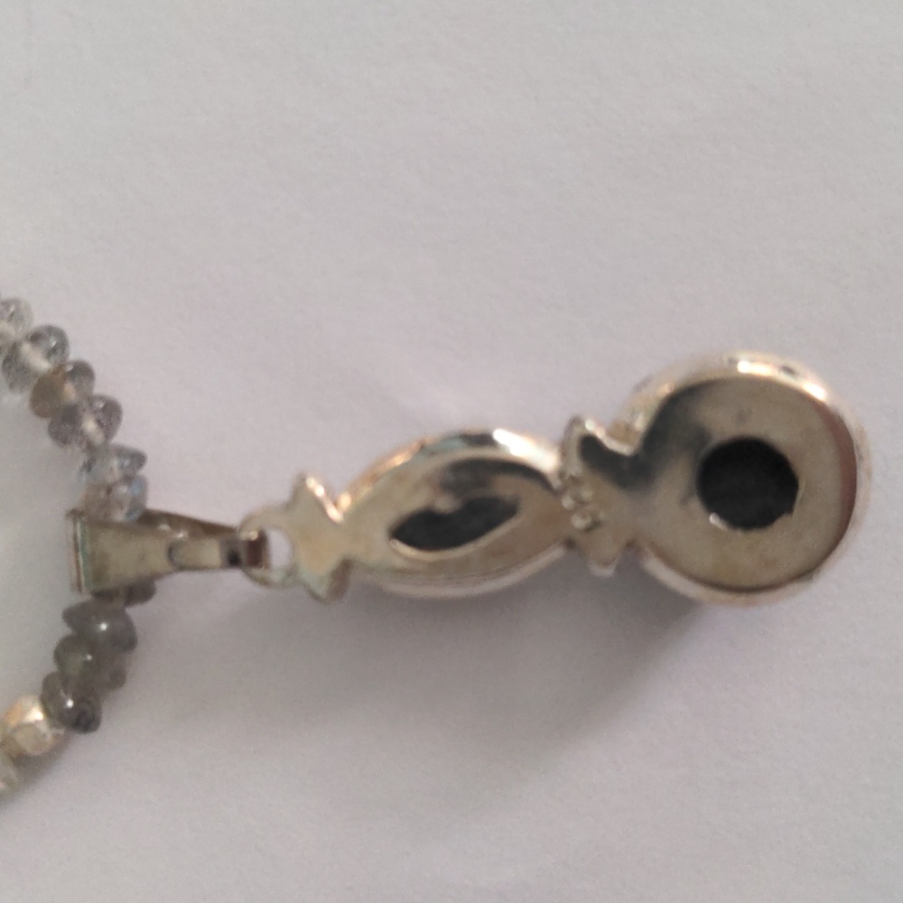 Solid Sterling Silver Labradorite Pendant Necklac… - image 7